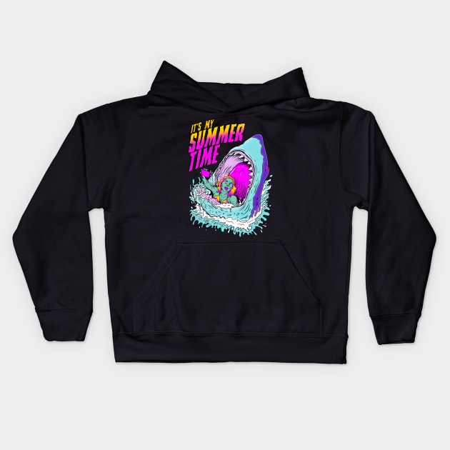 Summer Time Zombie Kids Hoodie by RancidNoodle